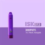 ISK013 3000 Puff Vape Sekali Pakai dengan aliran udara yang dapat disesuaikan dan baterai isi ulang